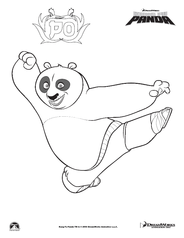 Plansa de colorat cu Panda 21 14